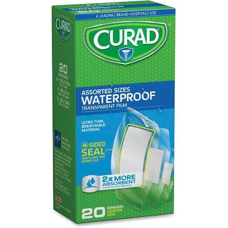 Curad Curad MIICUR5108 Assorted Waterproof Bandages - Clear MIICUR5108